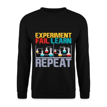 Experiment Fail Learn Repeat 4 - Unisex Sweatshirt - black - Front - Alina (178cm) & Michal (187cm)