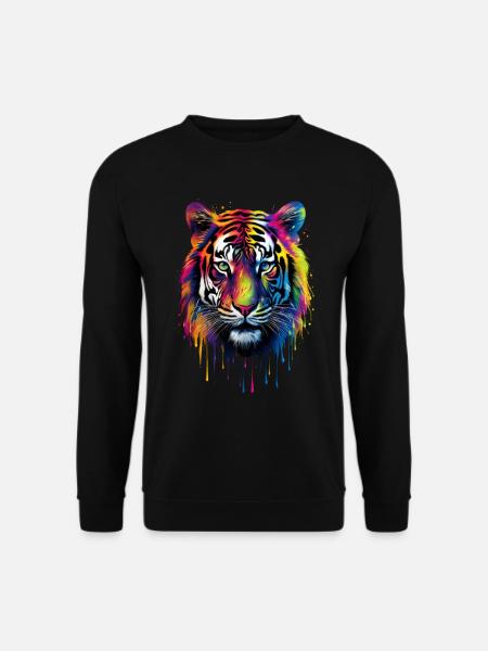Rainbow Tiger - Unisex Sweatshirt - black