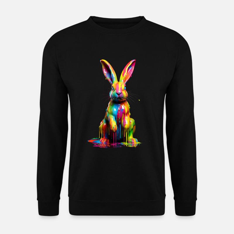 Rainbow Rabbit - Unisex Pullover - Schwarz