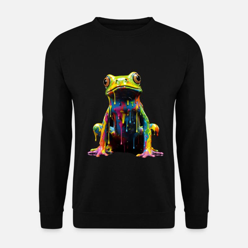 Rainbow Frog - Unisex Pullover - Schwarz