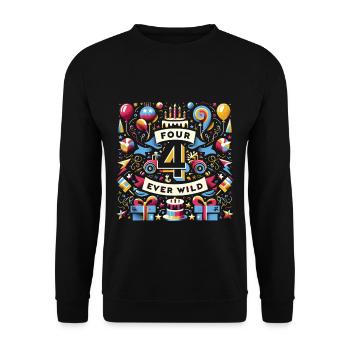 Four Ever Wild 59 - Unisex Pullover - Schwarz - Vorne - Alina (178cm) & Michal (187cm)