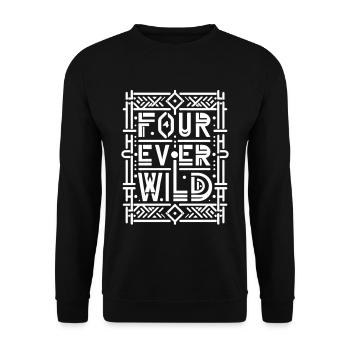 Four Ever Wild 60 - Unisex Pullover - Schwarz - Vorne - Alina (178cm) & Michal (187cm)