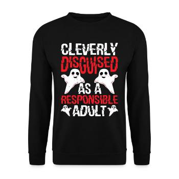 Cleverly Disguised As A Responsible Adult 27 - Unisex Sweatshirt - black - Front - Alina (178cm) & Michal (187cm)