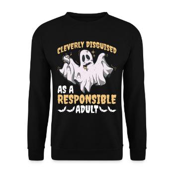 Cleverly Disguised As A Responsible Adult 25 - Unisex Sweatshirt - black - Front - Alina (178cm) & Michal (187cm)