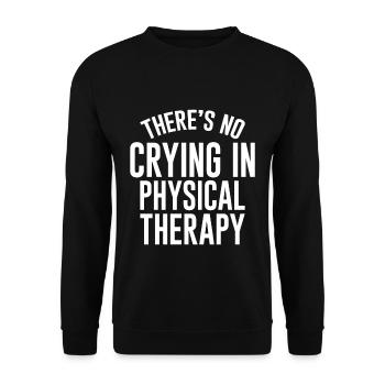 Il n’y a pas de pleurs en physiothérapie - Sweat-shirt Unisexe - noir - Devant - Alina (178cm) & Michal (187cm)