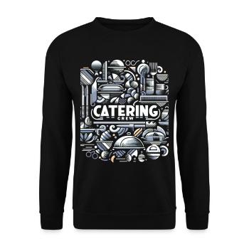 Catering Crew 6 - Unisex Sweatshirt - black - Front - Alina (178cm) & Michal (187cm)