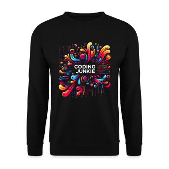Accro au codage 12 - Sweat-shirt Unisexe - noir - Devant - Alina (178cm) & Michal (187cm)