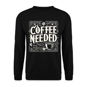 Café nécessaire 5 - Sweat-shirt Unisexe - noir - Devant - Alina (178cm) & Michal (187cm)