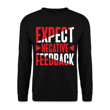 Expect Negative Feedback 2 - Unisex Sweatshirt - black - Front - Alina (178cm) & Michal (187cm)