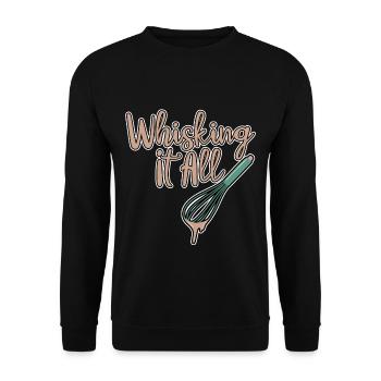 Whisking It All 2 - Unisex Sweatshirt - black - Front - Alina (178cm) & Michal (187cm)