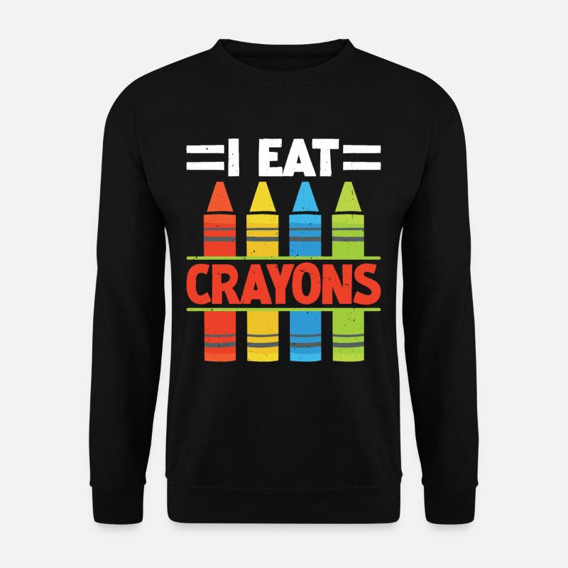 I Eat Crayons 11 - Unisex Sweatshirt - black