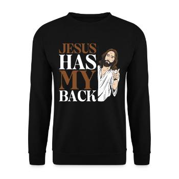 Jésus est là pour moi 17 - Sweat-shirt Unisexe - noir - Devant - Alina (178cm) & Michal (187cm)