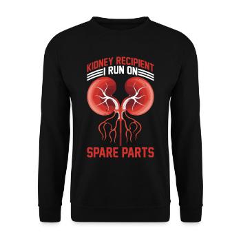 Receveur De Rein De Pièces De Rechange 19 - Sweat-shirt Unisexe - noir - Devant - Alina (178cm) & Michal (187cm)