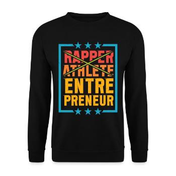 Rapper Athlete Entrepreneur 56 - Unisex Sweatshirt - black - Front - Alina (178cm) & Michal (187cm)