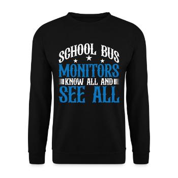 Moniteurs d’autobus scolaires, tout savoir et tout voir 13 - Sweat-shirt Unisexe - noir - Devant - Alina (178cm) & Michal (187cm)