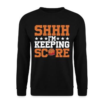Chut, je garde le score 22 - Sweat-shirt Unisexe - noir - Devant - Alina (178cm) & Michal (187cm)