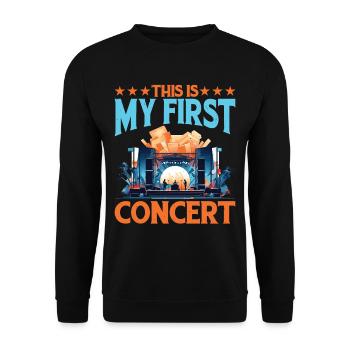 C’est mon premier concert 72 - Sweat-shirt Unisexe - noir - Devant - Alina (178cm) & Michal (187cm)