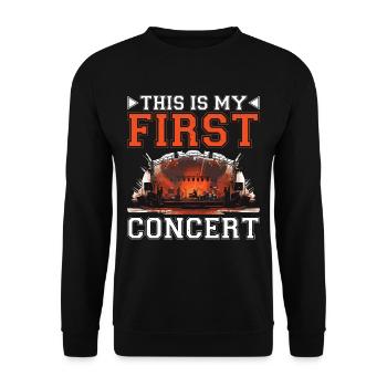 C’est mon premier concert 73 - Sweat-shirt Unisexe - noir - Devant - Alina (178cm) & Michal (187cm)