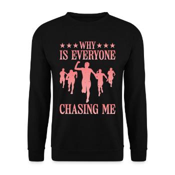 Pourquoi tout le monde me poursuit-il 5 - Sweat-shirt Unisexe - noir - Devant - Alina (178cm) & Michal (187cm)