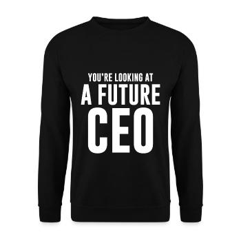 Vous êtes à la recherche d’un futur PDG - Sweat-shirt Unisexe - noir - Devant - Alina (178cm) & Michal (187cm)