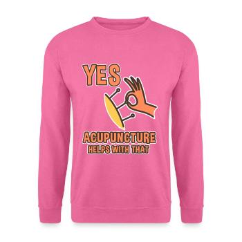 Oui, l’acupuncture aide à cela 4 - Sweat-shirt Unisexe - rose - Devant