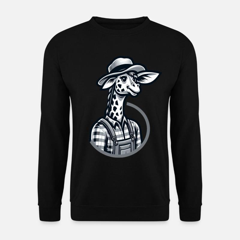 Fermier de girafe mignon - Sweat-shirt Unisexe - noir