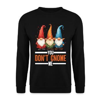 Tu ne me gnomes pas 13 - Sweat-shirt Unisexe - noir - Devant - Alina (178cm) & Michal (187cm)