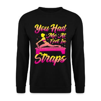Tu m’as eu aux pieds dans les sangles 41 - Sweat-shirt Unisexe - noir - Devant - Alina (178cm) & Michal (187cm)