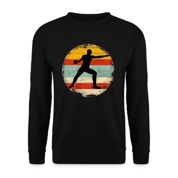 Discus Throw 2 - Unisex Pullover - Schwarz - Vorne - Alina (178cm) & Michal (187cm)