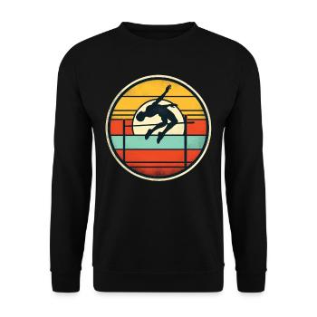 High Jump - Unisex Sweatshirt - black - Front - Alina (178cm) & Michal (187cm)