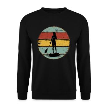 Standup Paddle 3 - Unisex Pullover - Schwarz - Vorne - Alina (178cm) & Michal (187cm)