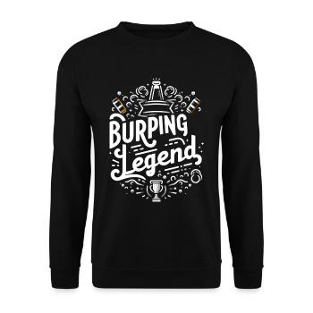 Burping Legend 11 - Unisex Sweatshirt - black - Front - Alina (178cm) & Michal (187cm)