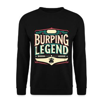 Burping Legend 13 - Unisex Sweatshirt - black - Front - Alina (178cm) & Michal (187cm)