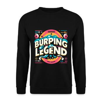 Burping Legend 14 - Unisex Sweatshirt - black - Front - Alina (178cm) & Michal (187cm)