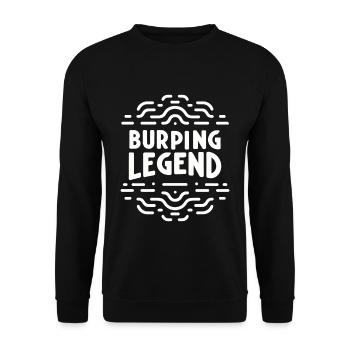 Burping Legend 17 - Unisex Sweatshirt - black - Front - Alina (178cm) & Michal (187cm)