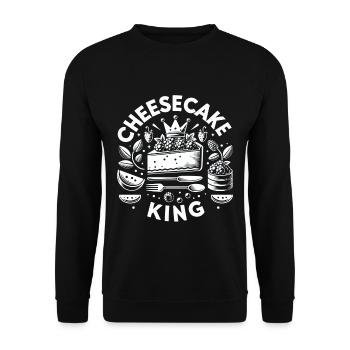 Cheesecake King 5 - Unisex Sweatshirt - black - Front - Alina (178cm) & Michal (187cm)