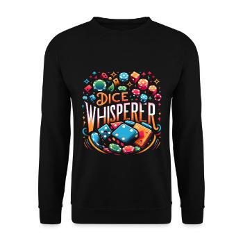 Chuchoteur de dés 11 - Sweat-shirt Unisexe - noir - Devant - Alina (178cm) & Michal (187cm)