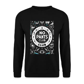 No Pants Club 9 - Unisex Sweatshirt - black - Front - Alina (178cm) & Michal (187cm)