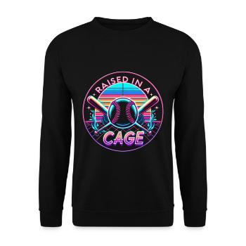 Raised In A Cage 18 - Unisex Sweatshirt - black - Front - Alina (178cm) & Michal (187cm)
