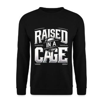 Raised In A Cage 20 - Unisex Sweatshirt - black - Front - Alina (178cm) & Michal (187cm)