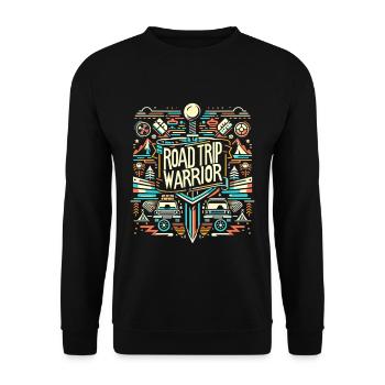 Road Trip Warrior 10 - Unisex Pullover - Schwarz - Vorne - Alina (178cm) & Michal (187cm)