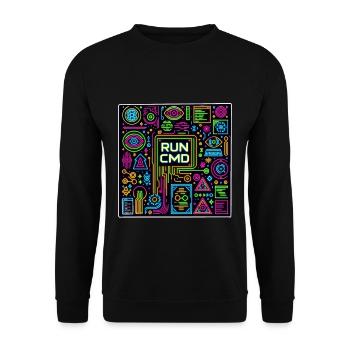 Exécuter Cmd 43 - Sweat-shirt Unisexe - noir - Devant - Alina (178cm) & Michal (187cm)