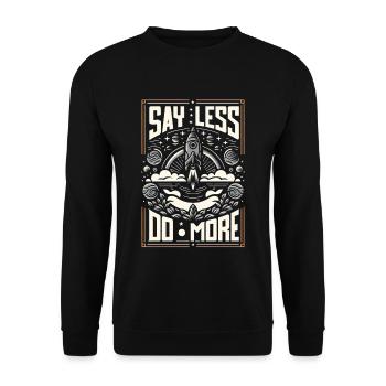 Say Less Do More 12 - Unisex Pullover - Schwarz - Vorne - Alina (178cm) & Michal (187cm)