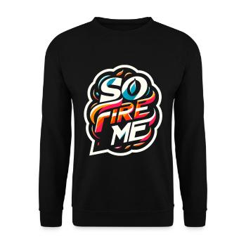 So Fire Me 12 - Unisex Pullover - Schwarz - Vorne - Alina (178cm) & Michal (187cm)
