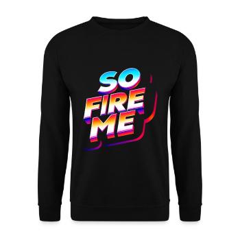 So Fire Me 15 - Unisex Pullover - Schwarz - Vorne - Alina (178cm) & Michal (187cm)