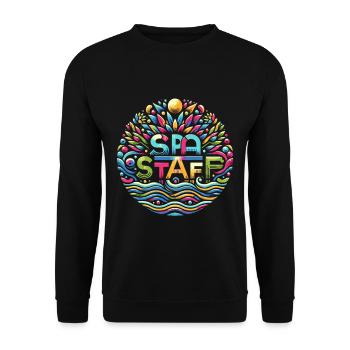 Spa Staff 6 - Unisex Sweatshirt - black - Front - Alina (178cm) & Michal (187cm)