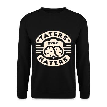 Taters Over Haters 24 - Unisex Pullover - Schwarz - Vorne - Alina (178cm) & Michal (187cm)