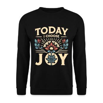 Aujourd’hui, je choisis la joie 11 - Sweat-shirt Unisexe - noir - Devant - Alina (178cm) & Michal (187cm)