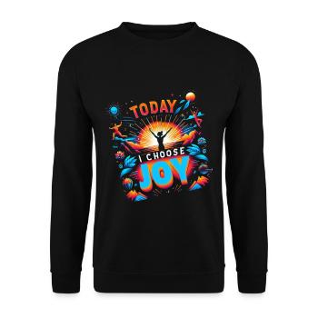 Aujourd’hui, je choisis la joie 15 - Sweat-shirt Unisexe - noir - Devant - Alina (178cm) & Michal (187cm)