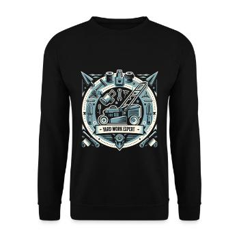 Yard Work Expert 19 - Unisex Sweatshirt - black - Front - Alina (178cm) & Michal (187cm)
